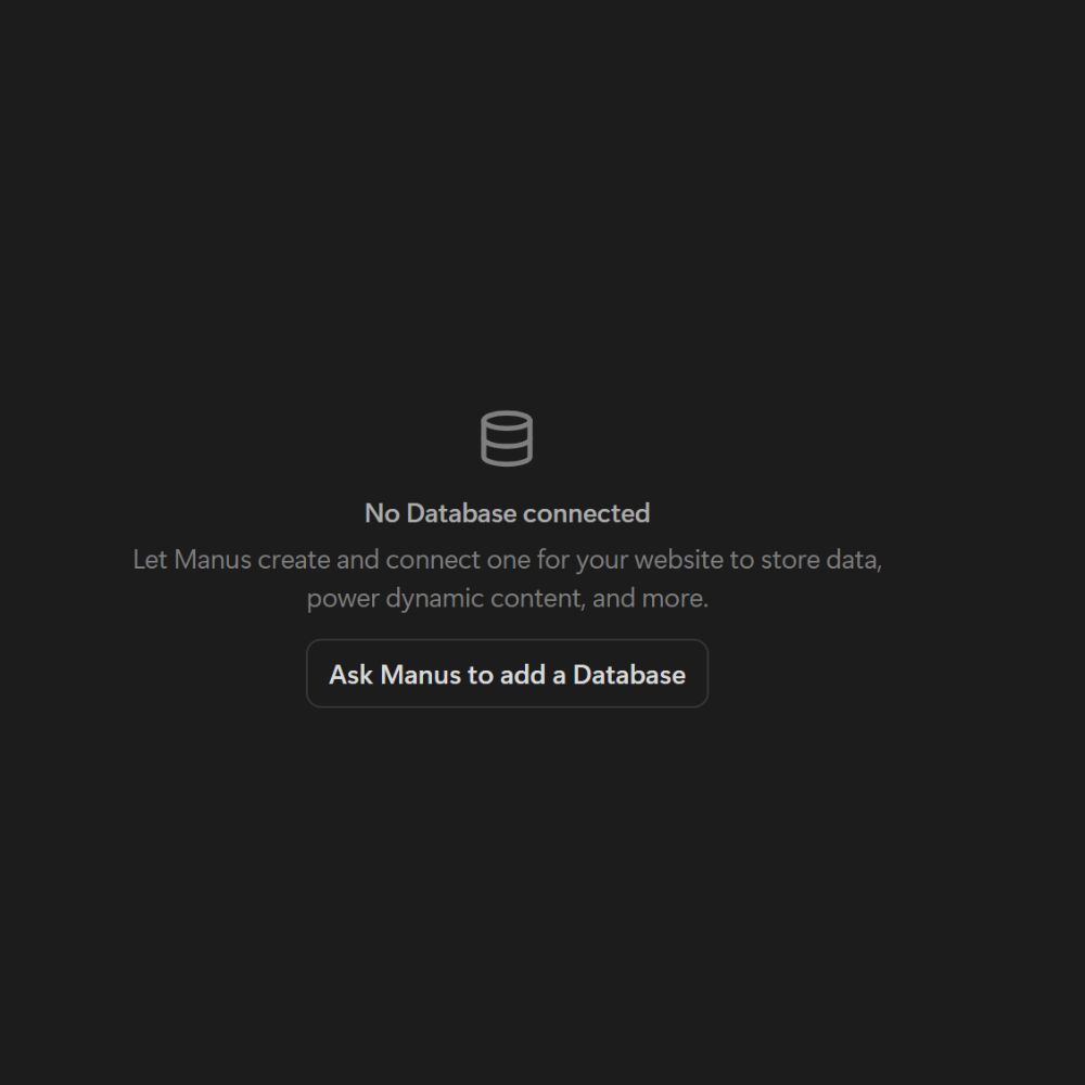 Create Manus Database